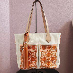 Brighton Coralee Casablanca Embroidered Tote